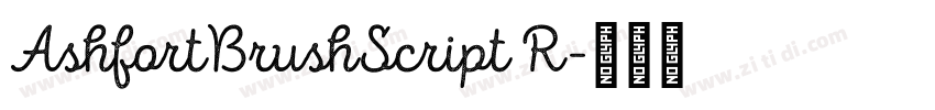 AshfortBrushScript R字体转换